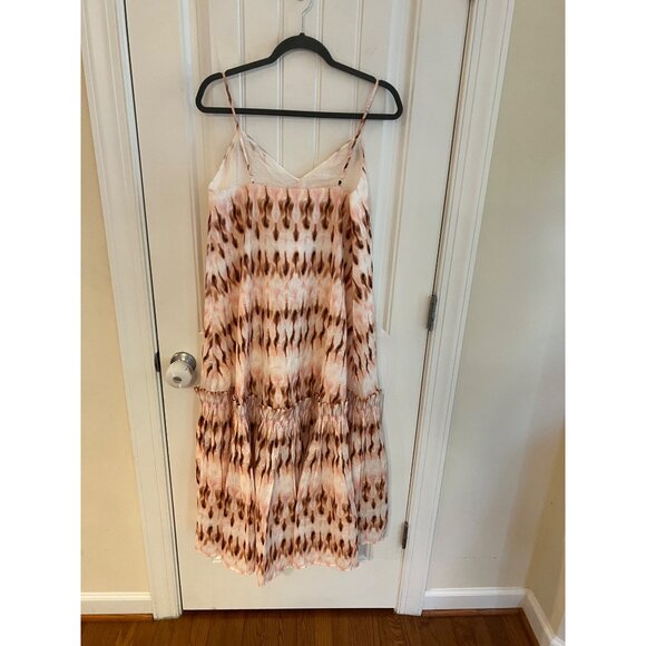 A.L.C. Tie -Dye Colette Cotton Blend Sundress Midi Dress Pink Mojave Sz 8 NWT - Picture 8 of 8